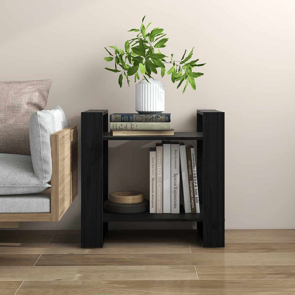 vidaXL Étagère/Séparateur de pièce Noir 60x35x57 cm Bois de pin massif