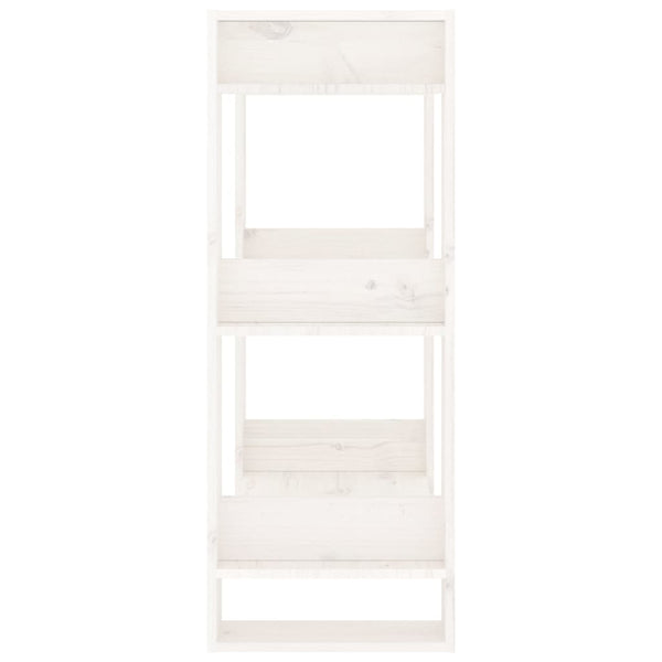 Weißes Bücherregal Raumteiler Kiefer Massivholz 60x91 cm