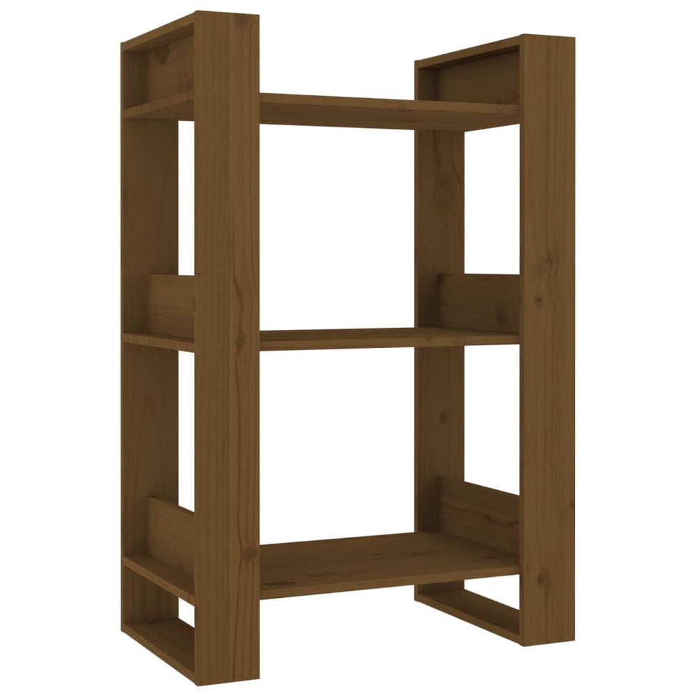 vidaXL Bibliothèque/Séparateur de pièce Marron Miel 60x35x91 cm Bois Massif