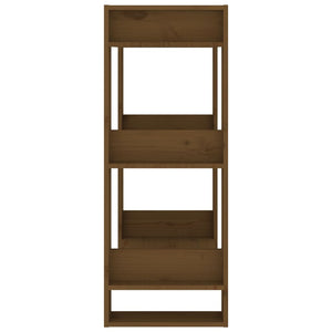Bücherregal Raumteiler Honigbraun Massivholz