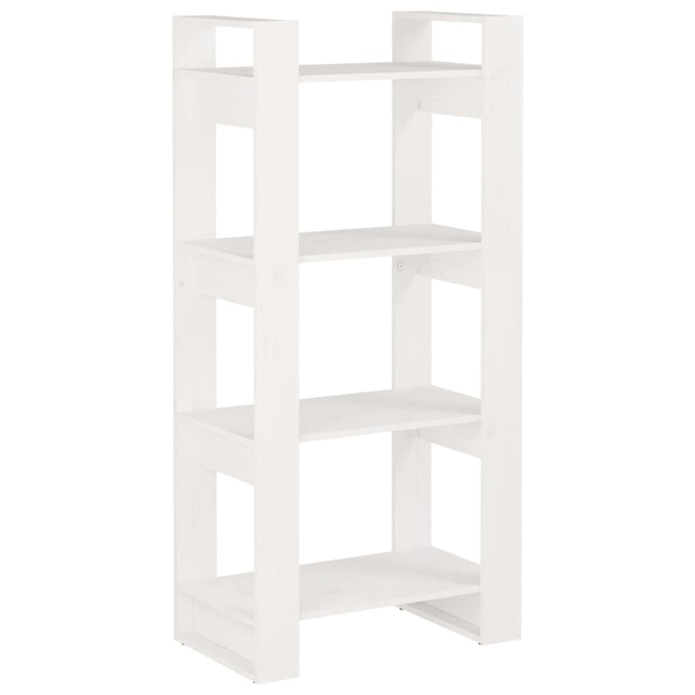 vidaXL Étagère/Séparateur de pièce Blanc 60x35x125 cm Bois massif