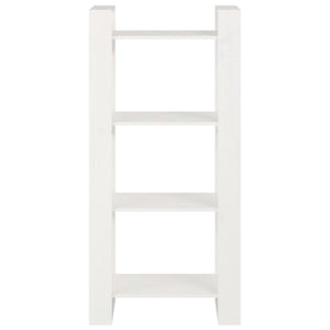 Bücherregal Raumteiler Weiß Massivholz 60x125cm