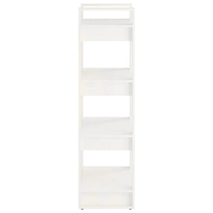 Bücherregal Raumteiler Weiß Massivholz 60x125cm