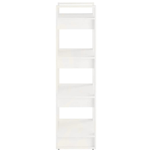 Bücherregal Raumteiler Weiß Massivholz 60x125cm