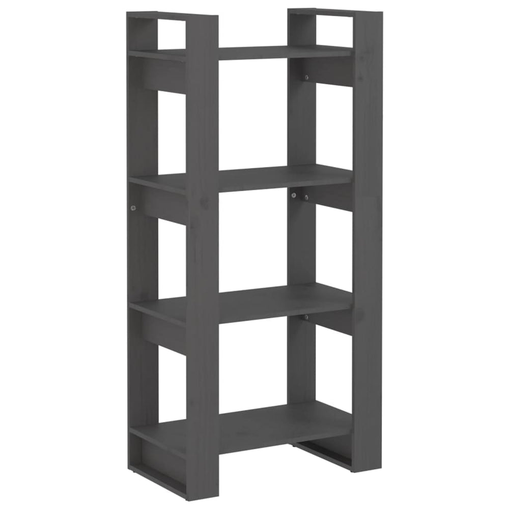 vidaXL Étagère/Séparateur de pièce Gris 60x35x125 cm Bois massif