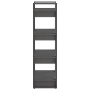 Graues Bücherregal Raumteiler Massivholz 60x125cm