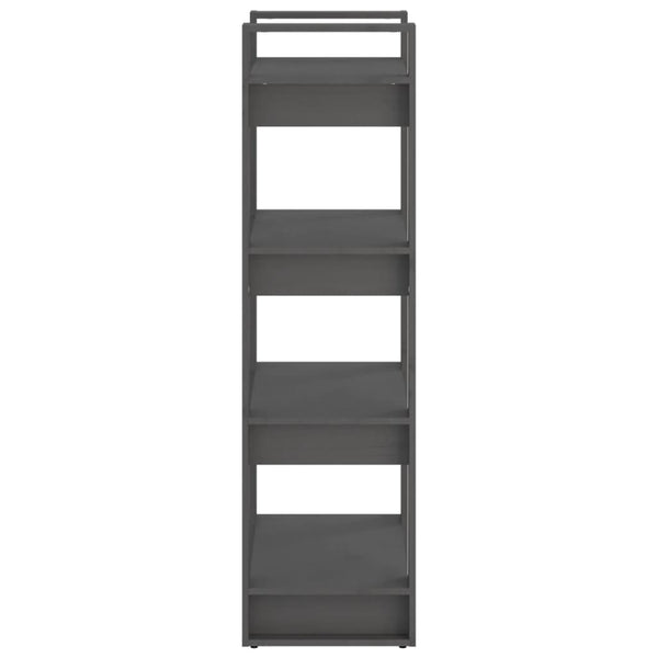 Graues Bücherregal Raumteiler Massivholz 60x125cm
