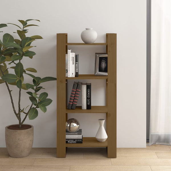 Honigbraunes Kiefer Bücherregal 60x125cm