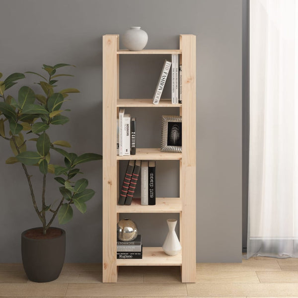 Massivholz Bücherregal Raumteiler 60x35x160 cm