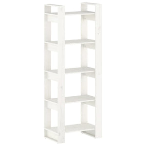 Weißes Bücherregal Raumteiler Massivholz 60x160 cm