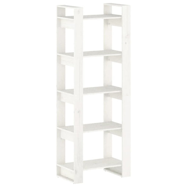 Weißes Bücherregal Raumteiler Massivholz 60x160 cm