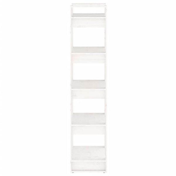 Weißes Bücherregal Raumteiler Massivholz 60x160 cm
