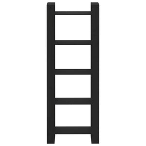 Schwarzes Bücherregal Raumteiler Massivholz 60x35x160cm