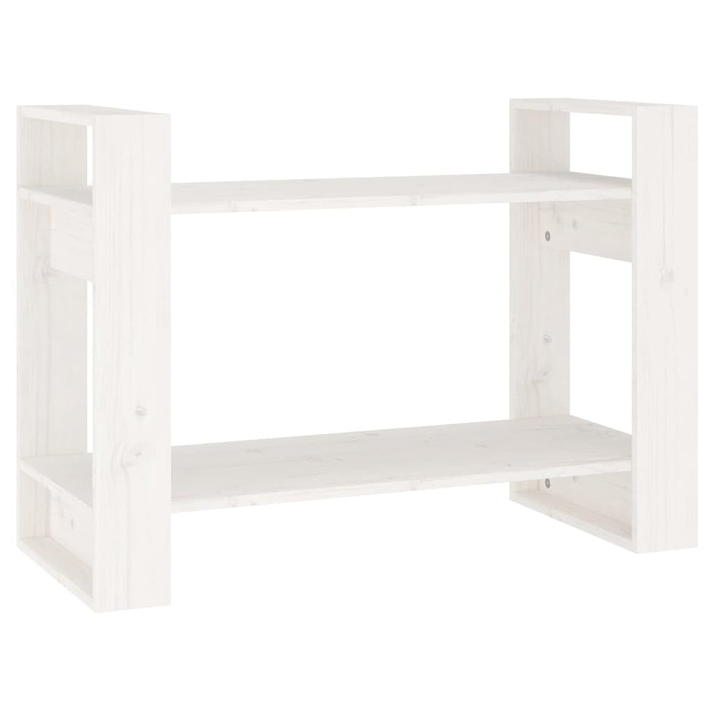 vidaXL Bibliothèque/Séparateur de pièce Blanc 80x35x56,5 cm Bois de pin massif