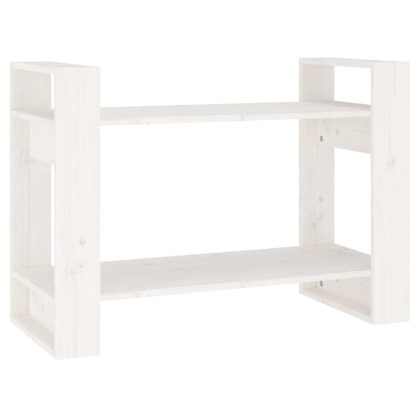 Weißes Kiefer Bücherregal / Raumteiler 80cm