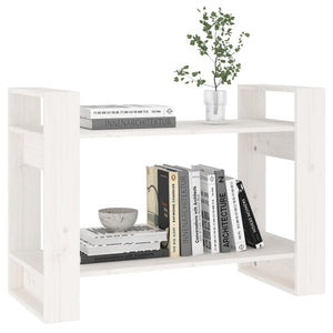 Weißes Kiefer Bücherregal / Raumteiler 80cm