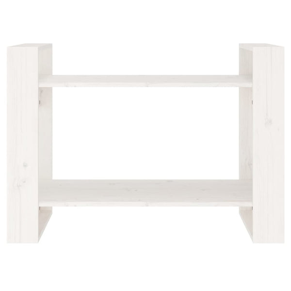 Weißes Kiefer Bücherregal / Raumteiler 80cm