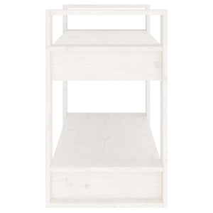 Weißes Kiefer Bücherregal / Raumteiler 80cm