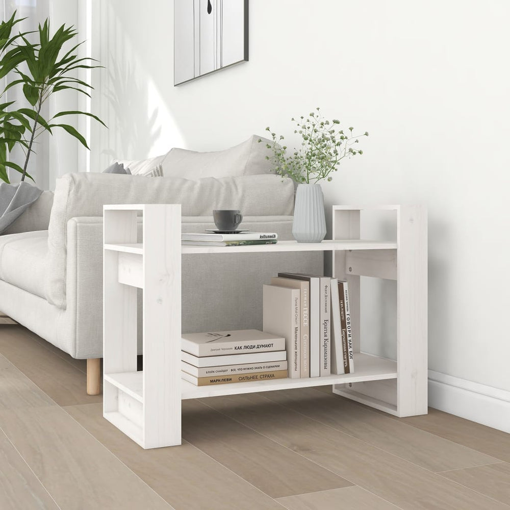 vidaXL Bibliothèque/Séparateur de pièce Blanc 80x35x56,5 cm Bois de pin massif