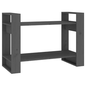 Graues Kiefer Massivholz Bücherregal 80cm