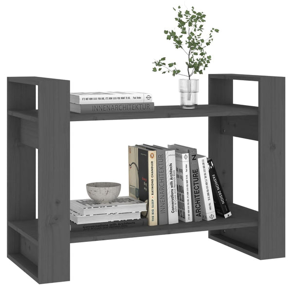 Graues Kiefer Massivholz Bücherregal 80cm