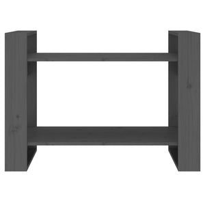 Graues Kiefer Massivholz Bücherregal 80cm