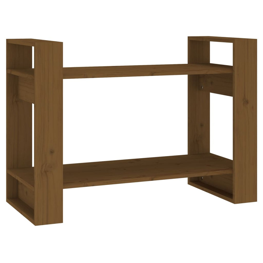 vidaXL Bibliothèque/séparateur de pièce marron miel 80x35x56,5 cm bois massif
