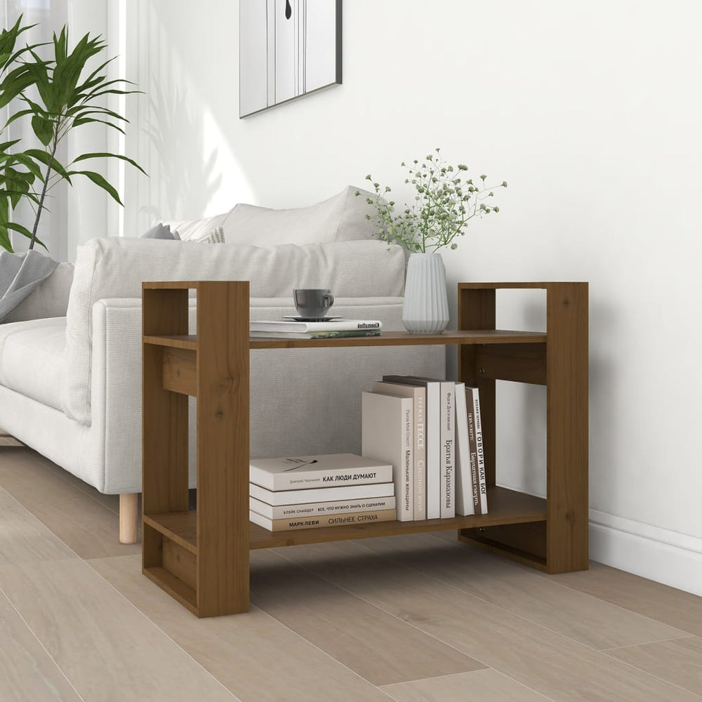 vidaXL Bibliothèque/séparateur de pièce marron miel 80x35x56,5 cm bois massif