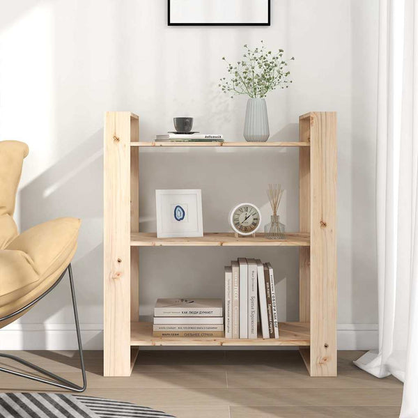 Bücherregal Raumteiler Kiefer massiv 80x91 cm