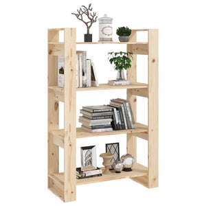 Bücherregal Raumteiler Kiefer Massivholz 80x125 cm