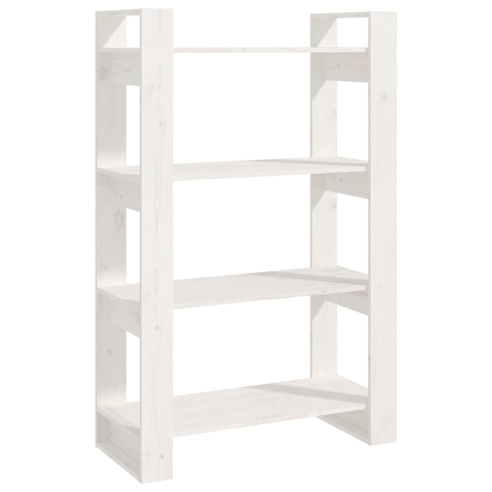 vidaXL Étagère/Séparateur de pièce Blanc 80x35x125 cm Pin massif