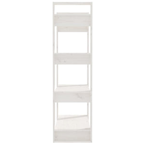 Bücherregal Raumteiler Weiß Kiefer 80x125 cm