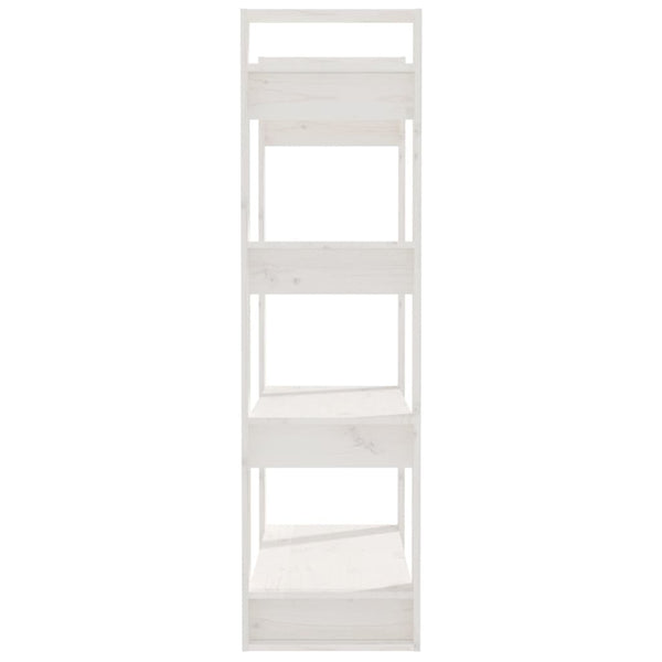 Bücherregal Raumteiler Weiß Kiefer 80x125 cm
