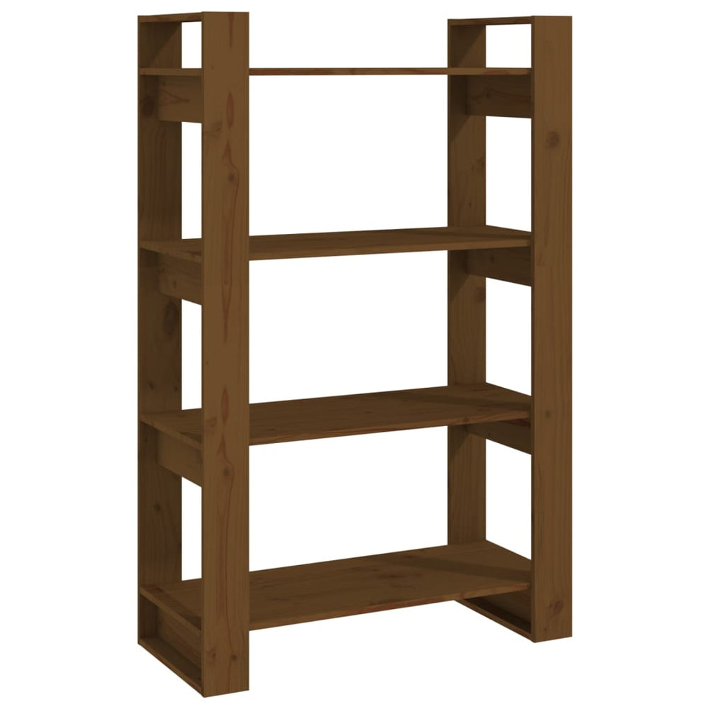 Honigbraunes Bücherregal/Raumteiler Massivholz