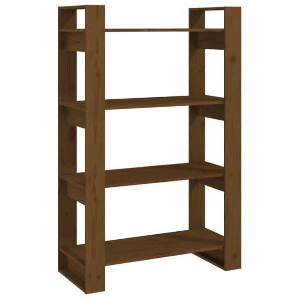 Honigbraunes Bücherregal/Raumteiler Massivholz