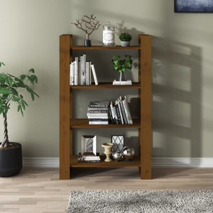 Honigbraunes Bücherregal/Raumteiler Massivholz