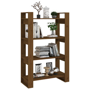 Honigbraunes Bücherregal/Raumteiler Massivholz