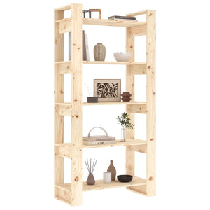 Massivholz Bücherregal Raumteiler 80x35x160cm