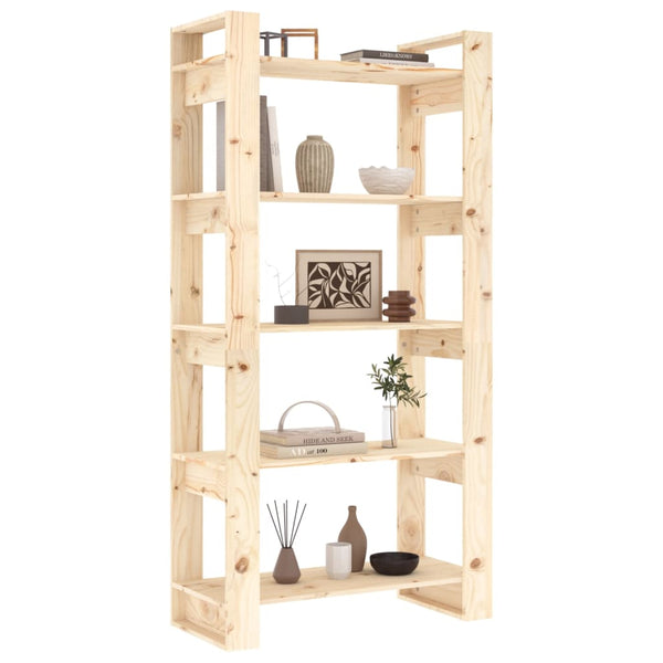 Massivholz Bücherregal Raumteiler 80x35x160cm