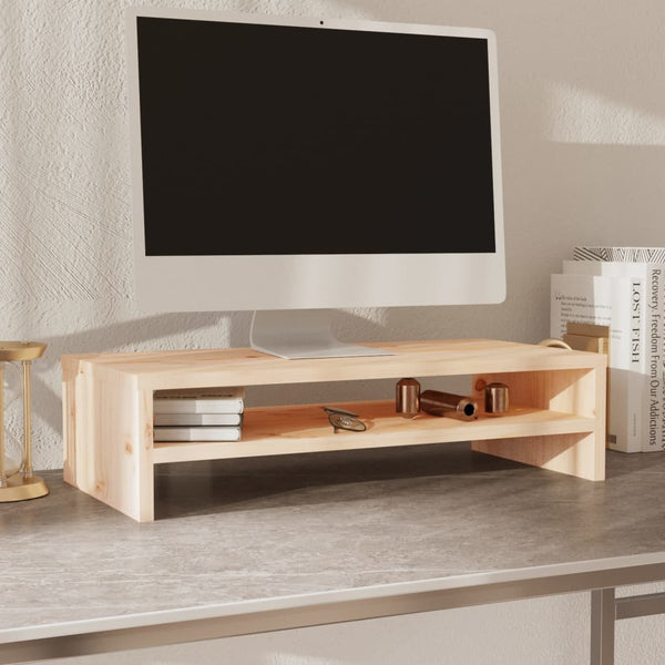 Monitorständer Kiefer Massivholz 50x24 cm