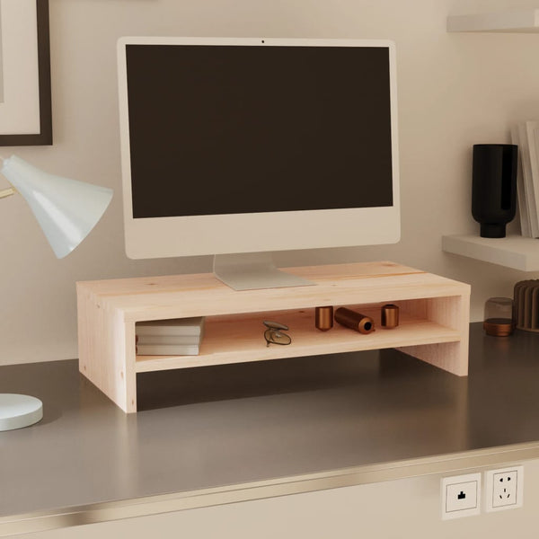 Monitorständer Kiefer Massivholz 50x24 cm