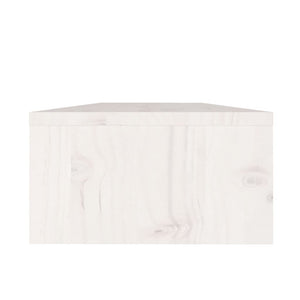 vidaXL Support d'écran Blanc 50x24x13 cm Bois de pin massif