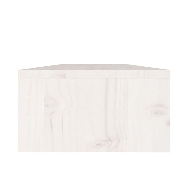 vidaXL Support d'écran Blanc 50x24x13 cm Bois de pin massif