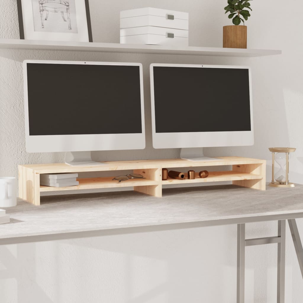 Monitorständer Kiefer Massivholz 100cm