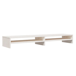 Monitorständer Weiß Kiefer Massivholz 100cm