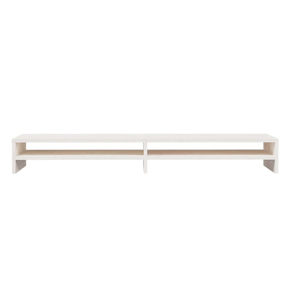 Monitorständer Weiß Kiefer Massivholz 100cm