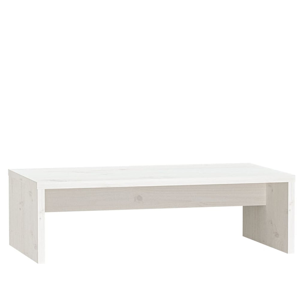 vidaXL Support d'écran blanc 50x27x15 cm en bois de pin massif
