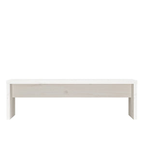 vidaXL Support d'écran blanc 50x27x15 cm en bois de pin massif