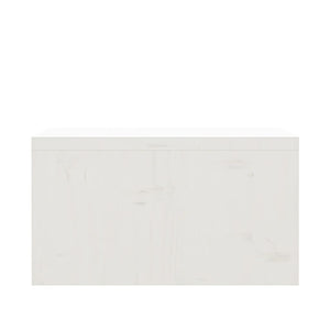 vidaXL Support d'écran blanc 50x27x15 cm en bois de pin massif