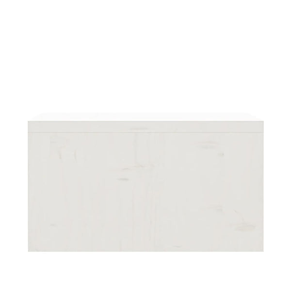 vidaXL Support d'écran blanc 50x27x15 cm en bois de pin massif